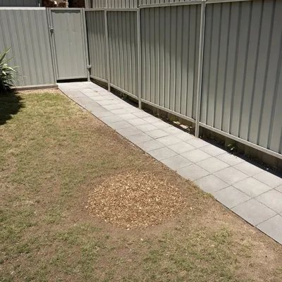 After: Stump ground out through a tight side gate, Werribee